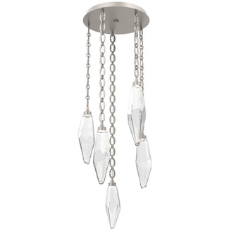 Rock Crystal Round Chain 5pc Multi-Pendant (1289|CNB0050-05-BS-CC-CH2-L1)
