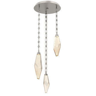Rock Crystal Round Chain 3pc Multi-Pendant (1289|CNB0050-03-BS-CA-CH3-L3)