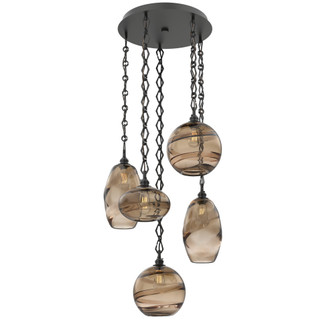 Misto Round 5pc Multi-Pendant Chain (1289|CNB0048-05-MB-OB-CH1-E2)
