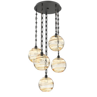 Terra Round 5pc Multi-Pendant Chain (1289|CNB0047-05-MB-OA-CH3-E2)