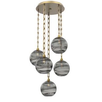 Terra Round 5pc Multi-Pendant Chain (1289|CNB0047-05-GB-OS-CH3-E2)