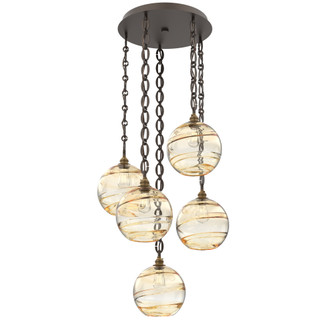 Terra Round 5pc Multi-Pendant Chain (1289|CNB0047-05-FB-OA-CH2-E2)