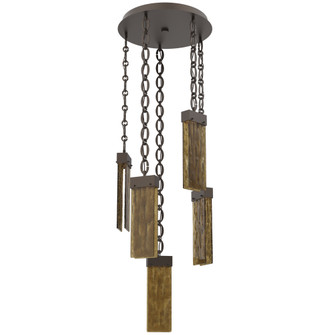 Parallel Round Chain 5pc Multi-Pendant (1289|CNB0042-05-FB-BG-CH2-L1)