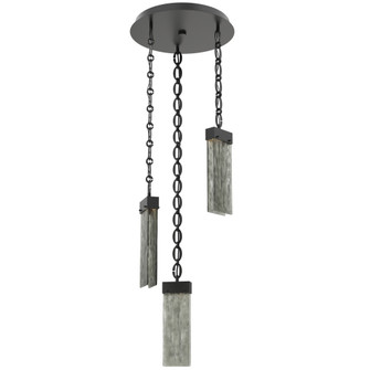 Parallel Round Chain 3pc Multi-Pendant (1289|CNB0042-03-MB-SG-CH2-L3)