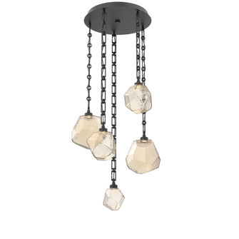 Gem Round Chain 5pc Multi-Pendant (1289|CNB0039-05-MB-A-CH3-L3)