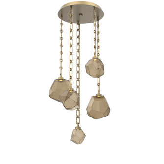 Gem Round Chain 5pc Multi-Pendant (1289|CNB0039-05-GB-B-CH3-L1)