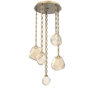 Gem Round Chain 5pc Multi-Pendant (1289|CNB0039-05-GB-A-CH2-L1)