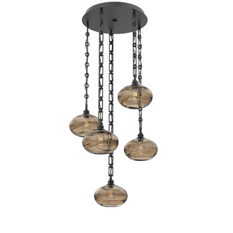 Coppa Round 5pc Multi-Pendant Chain (1289|CNB0036-05-MB-OB-CH3-E2)