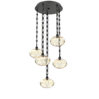 Coppa Round 5pc Multi-Pendant Chain (1289|CNB0036-05-MB-OA-CH3-E2)