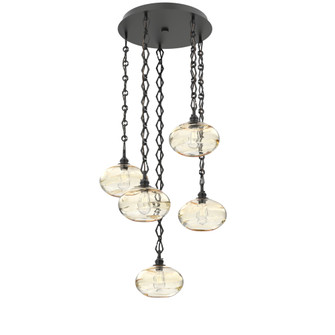 Coppa Round 5pc Multi-Pendant Chain (1289|CNB0036-05-MB-OA-CH1-E2)