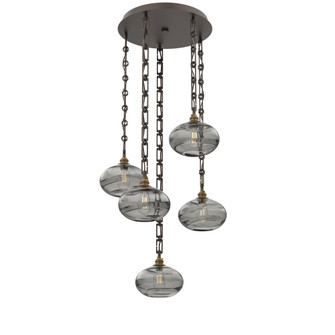 Coppa Round 5pc Multi-Pendant Chain (1289|CNB0036-05-FB-OS-CH3-E2)