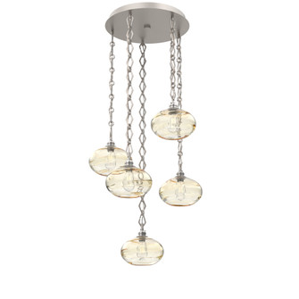 Coppa Round 5pc Multi-Pendant Chain (1289|CNB0036-05-BS-OA-CH1-E2)