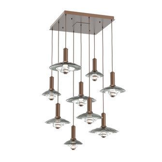 Cirrus Square 9pc Multi-Pendant (1289|CHB0098-09-BB-SG-C01-L3)
