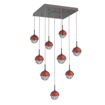 Cabochon Square 9pc Multi-Pendant (1289|CHB0093-09-GP-S-C01-L1-RE)