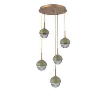 Cabochon Round 5pc Multi-Pendant (1289|CHB0093-05-NB-S-C01-L3-GE)