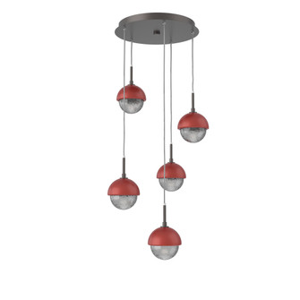 Cabochon Round 5pc Multi-Pendant (1289|CHB0093-05-GP-S-C01-L3-RE)