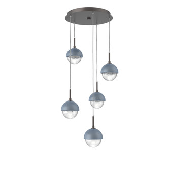 Cabochon Round 5pc Multi-Pendant (1289|CHB0093-05-GP-C-C01-L3-BU)