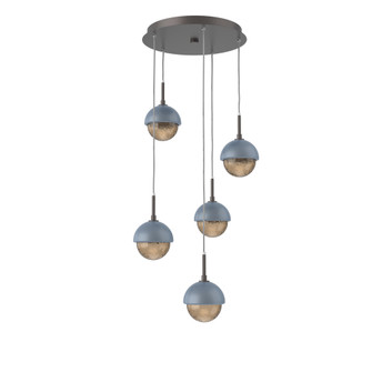 Cabochon Round 5pc Multi-Pendant (1289|CHB0093-05-GP-B-C01-L3-BU)