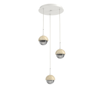 Cabochon Round 3pc Multi-Pendant (1289|CHB0093-03-WI-S-C01-L3-TR)