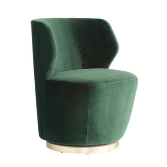 Poppy Chair Forest Velvet Champagne Swivel (314|FRU11)