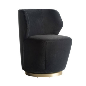Poppy Chair Midnight Grey Performance Velvet (314|FRU08)