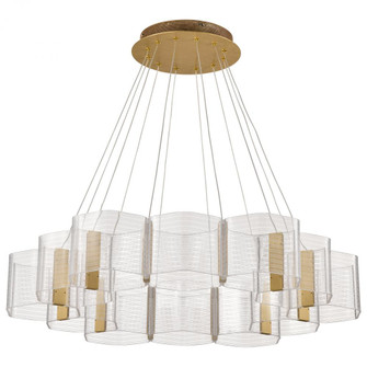 Kenzo; LED 12 Light Chandelier; Polished Anodized Bronze Finish; Light Guide Panel (81|62/2404)