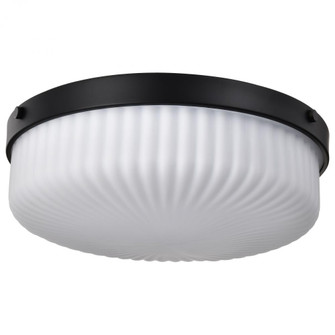 Solara; Flush Mount; Matte Black Finish; Frosted Ribbed Glass (81|60/8648)