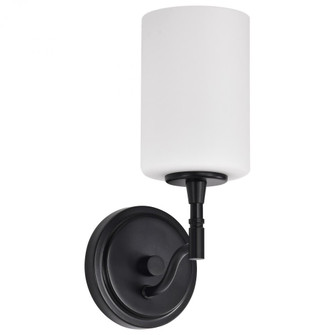 Liam; 1 Light Vanity; Matte Black; White Opal Glass (81|60/8211)