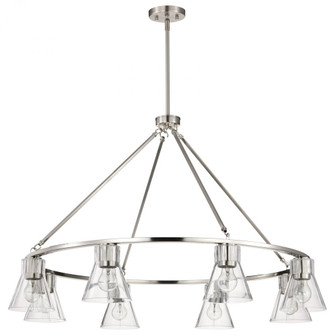 Gianna; 8 Light Chandelier; Brushed Nickel Finish; Clear Glass (81|60/8336)