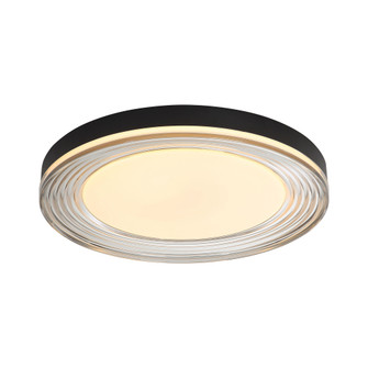 Wry Lighting Ondulada Integrated LED 20in Flush Mount in Sand Black and Smoky Acrylic (36|9518-20 SNB-SMK)