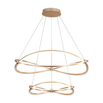 Wry Lighting Spirale Integrated LED 32in Chandelier in Anodized Gold (36|7916-32-19 AGL)