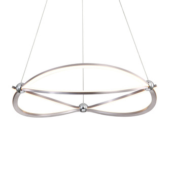 Wry Lighting Spirale Integrated LED 24in Chandelier in Satin Nickel (36|7916-24 SNC)