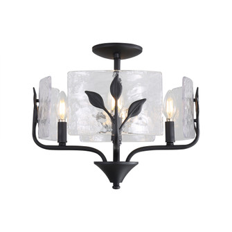 Wry Lighting Bloem 4-light Semi-Flush Mount in Natural Black (36|4503-4SF NB-HWG)