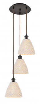Bristol Natural - 3 Light - 15 inch - Oil Rubbed Bronze - Cord hung - Multi Pendant (3442|113B-3P-OB-NBD-75-NAT)