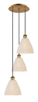 Bristol Natural - 3 Light - 15 inch - Brushed Brass - Cord hung - Multi Pendant (3442|113B-3P-BB-NBD-75-NAT)