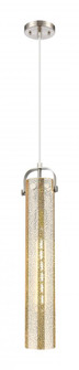 Pilaster - 1 Light - 4 inch Glass - Satin Nickel - Pendant (3442|413-1PS-SN-G413-1S-4ME)