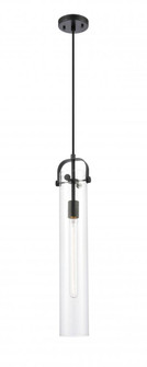 Pilaster - 1 Light - 4 inch Glass - Matte Black - Pendant (3442|413-1PS-BK-G413-1S-4CL)