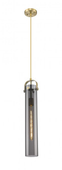 Pilaster - 1 Light - 4 inch Glass - Brushed Brass - Pendant (3442|413-1PS-BB-G413-1S-4SM)