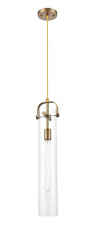 Pilaster - 1 Light - 4 inch Glass - Brushed Brass - Pendant (3442|413-1PS-BB-G413-1S-4CL)