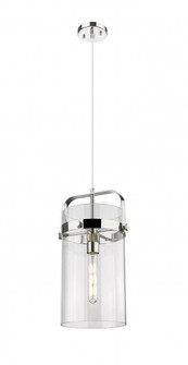 Pilaster - 1 Light - 8 inch Glass - Polished Nickel - Pendant (3442|413-1PM-PN-G413-1S-8CL)