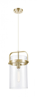 Pilaster - 1 Light - 8 inch Glass - Champagne Bronze - Pendant (3442|413-1PM-CB-G413-1S-8CL)
