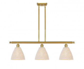 Bristol Natural - 4 Light - 48 inch - Satin Gold - Cord hung - Island Light (3442|516-3I-SG-NBD-75-NAT)
