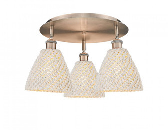 Bristol Natural - 3 Light - 8 inch - Antique Copper - Semi-Flush Mount (3442|516-3C-AC-NBD-75-NAT)