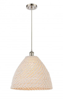 Bristol Natural - 1 Light - 16 inch - Brushed Satin Nickel - Cord hung - Mini Pendant (3442|516-1P-SN-NBD-16-NAT)