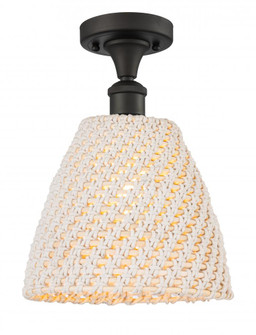 Bristol Natural - 1 Light - 9 inch - Oil Rubbed Bronze - Semi-Flush Mount (3442|516-1C-OB-NBD-9-NAT)