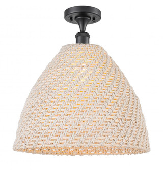 Bristol Natural - 1 Light - 16 inch - Matte Black - Semi-Flush Mount (3442|516-1C-BK-NBD-16-NAT)