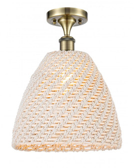 Bristol Natural - 1 Light - 12 inch - Antique Brass - Semi-Flush Mount (3442|516-1C-AB-NBD-12-NAT)