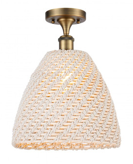 Bristol Natural - 1 Light - 12 inch - Brushed Brass - Semi-Flush Mount (3442|616-1F-BB-NBD-12-NAT)