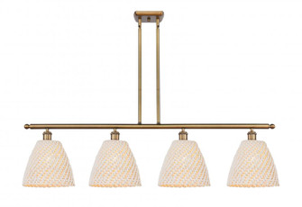 Bristol Natural - 4 Light - 48 inch - Brushed Brass - Cord hung - Island Light (3442|516-4I-BB-NBD-9-NAT)