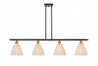 Bristol Natural - 4 Light - 48 inch - Black Antique Brass - Cord hung - Island Light (3442|516-4I-BAB-NBD-75-NAT)